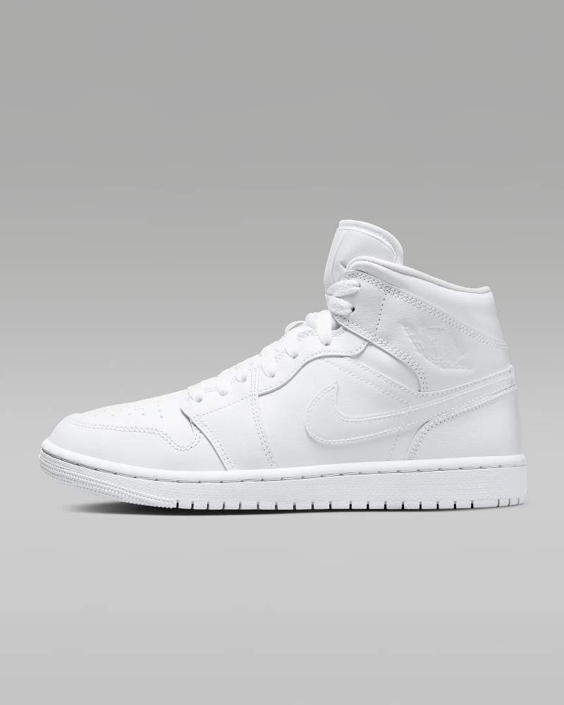 air jordan 1 mid- white man shoes